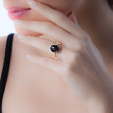 Bague Anna Or Blanc Citrine Et Diamant - Bagues solitaires Femme | Histoire d’Or