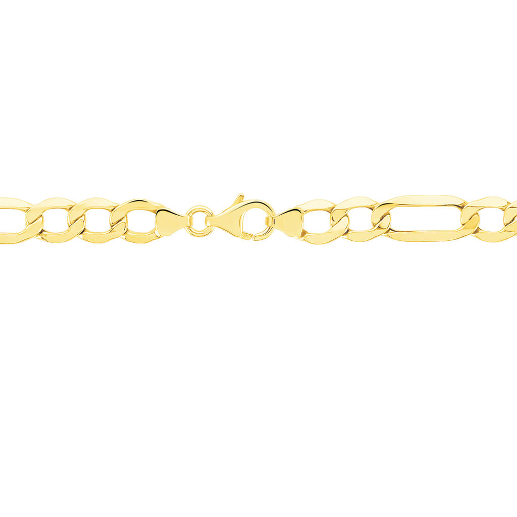 Collier Or Jaune Maille Altern&eacute;e - Chaines Homme | Histoire d&rsquo;Or