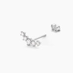 Boucles D'oreilles Puces Elinore Argent Blanc Oxyde De Zirconium - Boucles d'oreilles fantaisie Femme | Histoire d&rsquo;Or