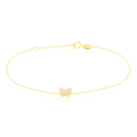 Bracelet Orchidee Or Jaune Oxyde De Zirconium - Bracelets Enfant | Histoire d’Or