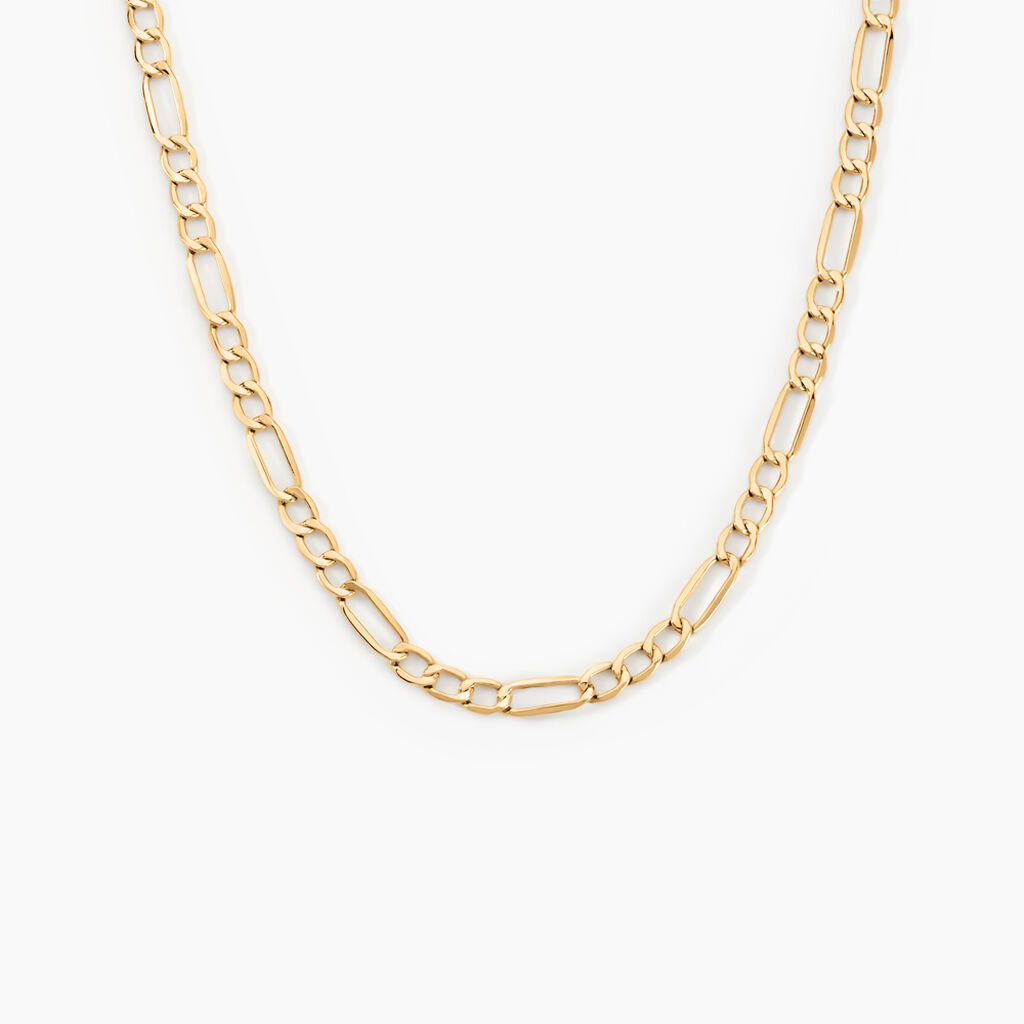 Collier Or Jaune Cameo Maille Alternée 1/3 - Chaines Homme | Histoire d’Or