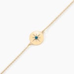Bracelet Or Jaune Evening Star Topaze Bleu London - Bracelets Femme | Histoire d&rsquo;Or