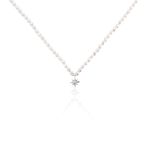 Collier Shelah Argent Blanc Perle De Culture Oxyde De Zirconium - Colliers Femme | Histoire d&rsquo;Or