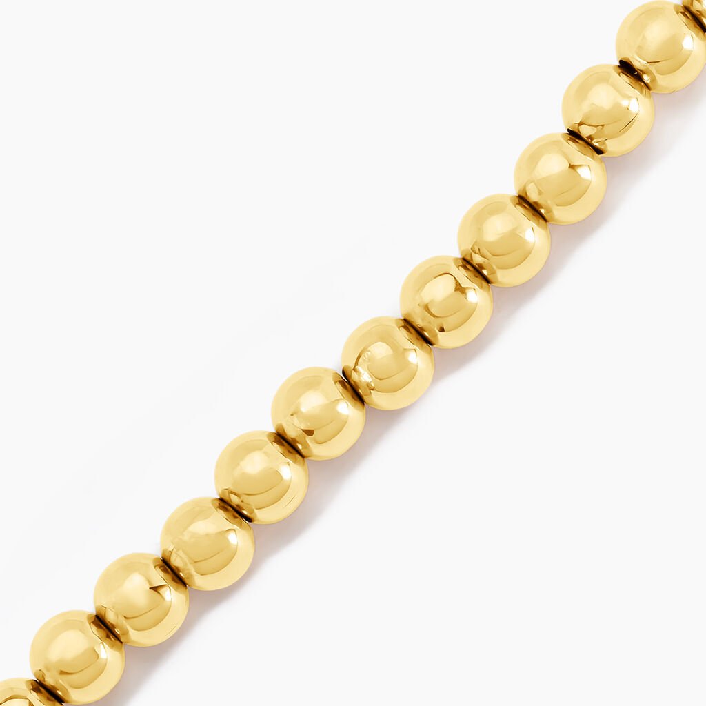 Bracelet Perles Solaires Acier Jaune - Bracelets cha&icirc;ne Femme | Histoire d&rsquo;Or