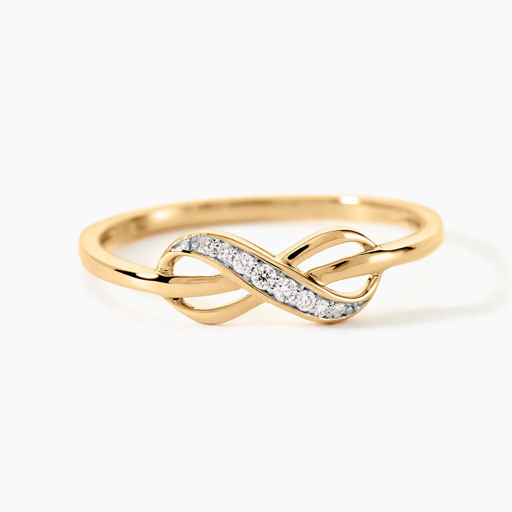 Bague Rabindra Or Jaune Diamant - Bagues avec pierre Femme | Histoire d&rsquo;Or