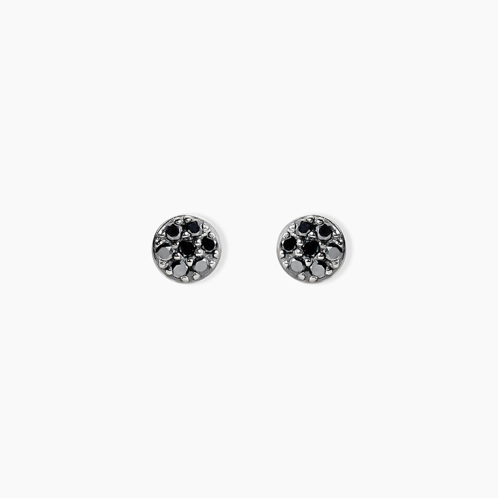 Boucles D'oreilles Puces Teani Or Blanc Diamant - Clous d'oreilles Femme | Histoire d&rsquo;Or