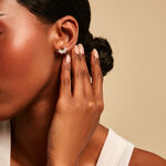 Boucles D'Oreilles Puces Sephine Argent Blanc Oxyde De Zirconium - Boucles d'oreilles fantaisie Femme | Histoire d&rsquo;Or