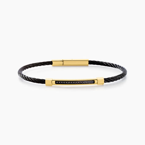 Bracelet Bellagio Acier Bicolore Oxyde De Zirconium - Bracelets Homme | Histoire d’Or