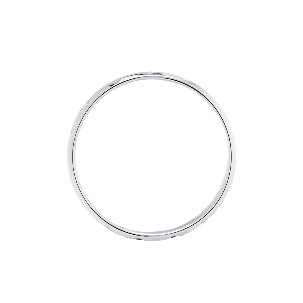 Alliance Herveva Ruban Plat Or Blanc - Alliances Unisex | Histoire d’Or