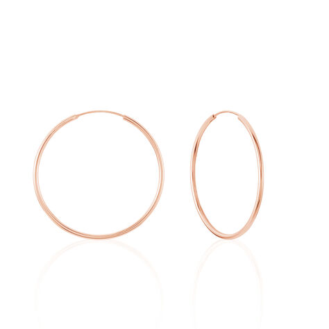 Creoles Argent Rose Olympia - Boucles d'oreilles créoles Femme | Histoire d’Or