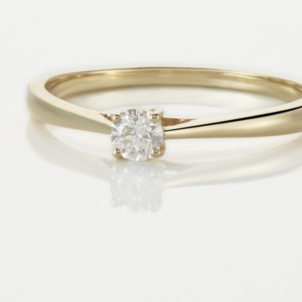 Bague Solitaire Or Jaune Aphrodite Diamant - Bagues solitaires Femme | Histoire d&rsquo;Or