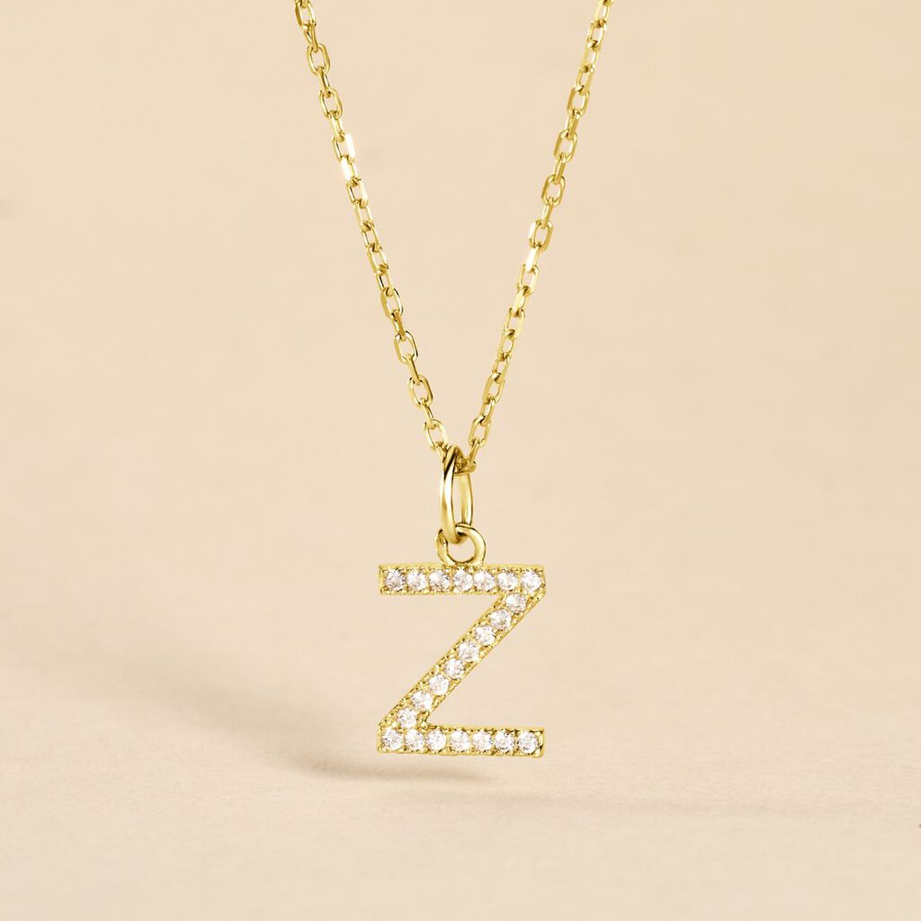 Pendentif Lettre Z Or Jaune Oxyde - Pendentifs Famille | Histoire d&rsquo;Or