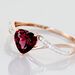 Bague Clothilde Or Rose Rhodolite Et Oxyde - Bagues solitaires Femme | Histoire d’Or