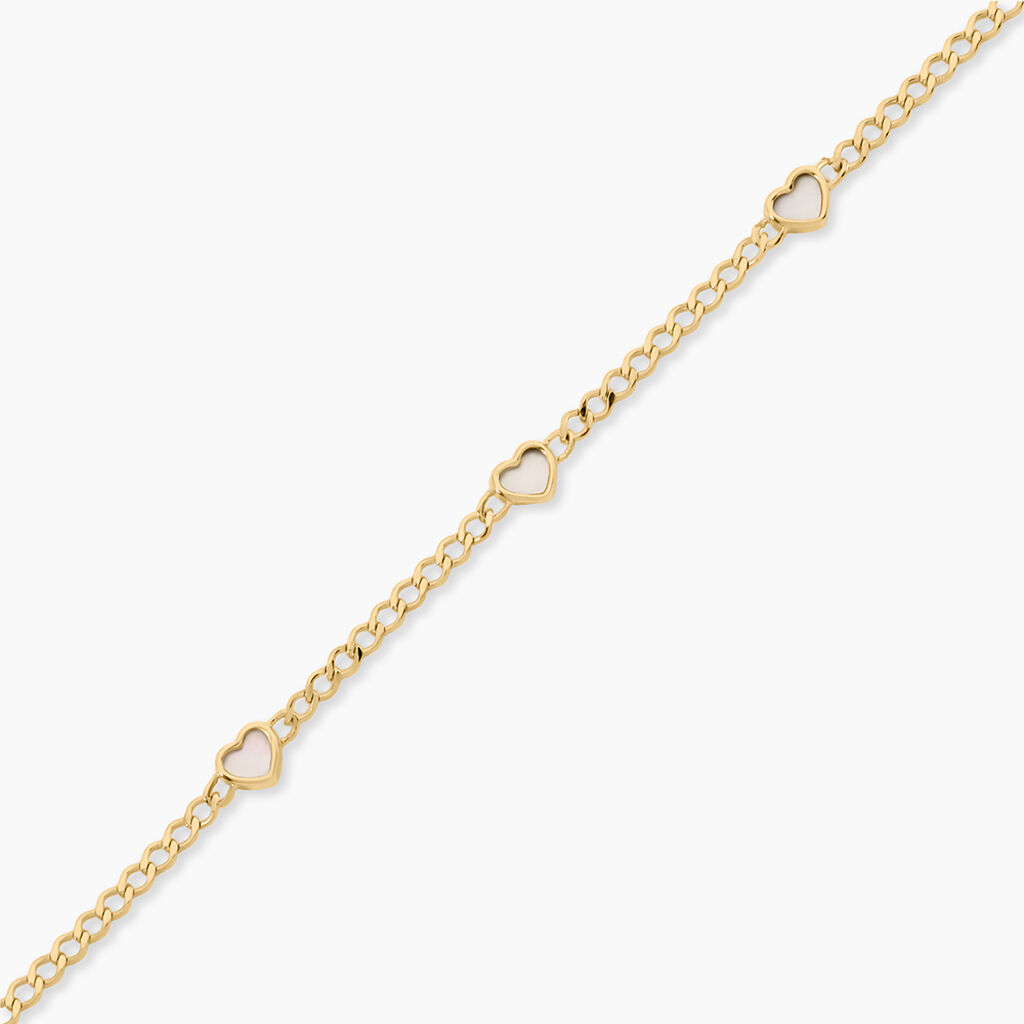 Bracelet Sweetheart Argent Dor&eacute; A L'Or 750/1000 Nacre - F&ecirc;te des m&egrave;res Femme | Histoire d&rsquo;Or