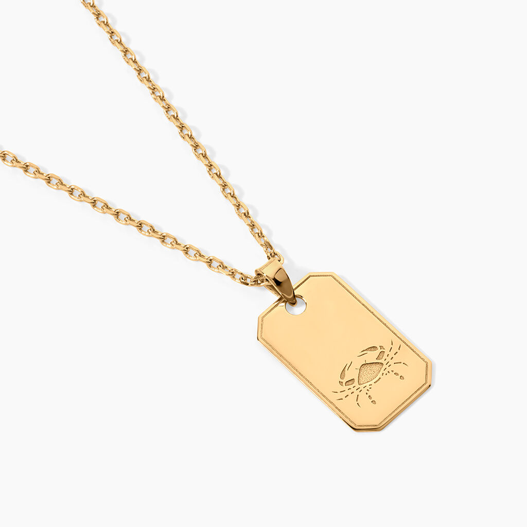 Collier Plaqu&eacute; Or Quintien - Colliers Naissance Homme | Histoire d&rsquo;Or