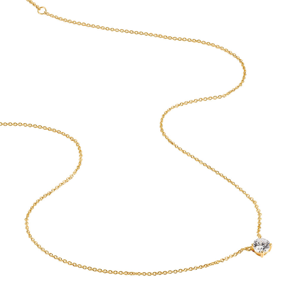 Collier Nilay Plaqu&eacute; Or Jaune Oxyde De Zirconium - Colliers fantaisie Femme | Histoire d&rsquo;Or