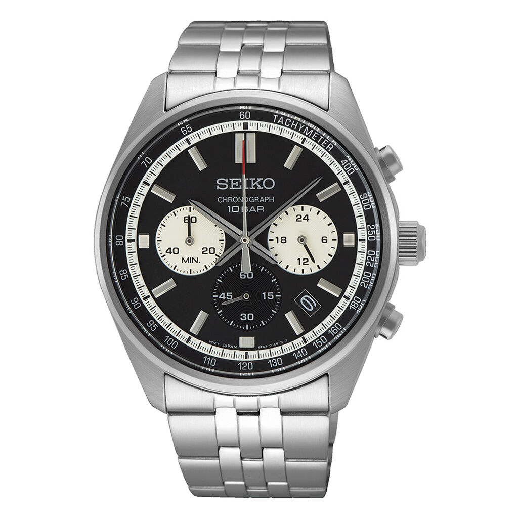 Montre Seiko Sport Bicolore Blanc / Noir - Montres Homme | Histoire d’Or