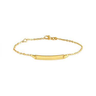 Bracelet Identité Gaspardine Maille Forçat Or Jaune Bracelet Identité Gaspardine Maille Forçat Or Jaune