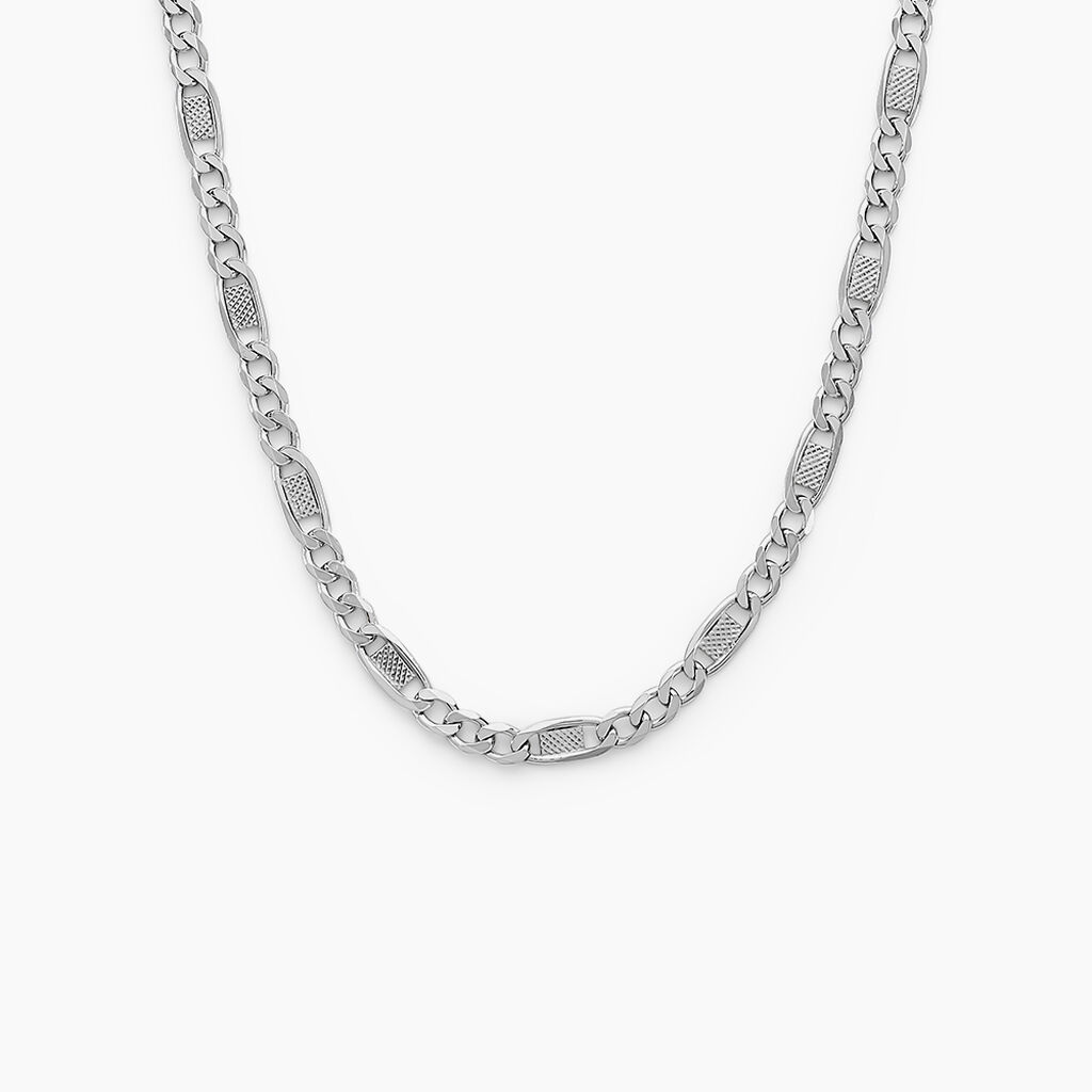 Collier Tavio Argent Blanc - Colliers Homme | Histoire d&rsquo;Or