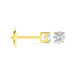Boucles D'oreilles Puces 4 Griffes Or Jaune Diamant Synthetique - Clous d'oreilles Femme | Histoire d’Or
