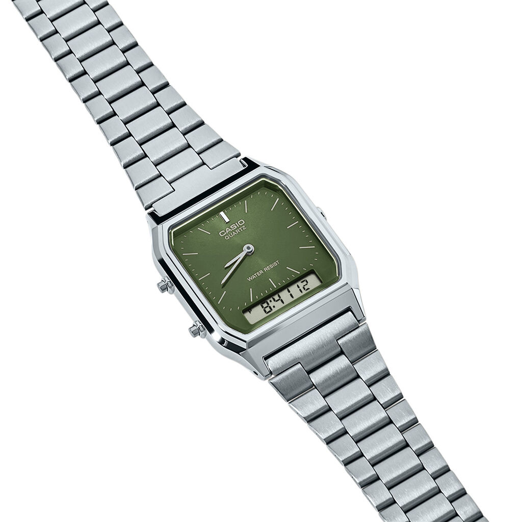 Montre Casio Collection Kaki - Id&eacute;es cadeaux Unisex | Histoire d&rsquo;Or
