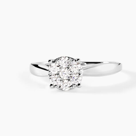 Bague Charlene Platine Blanc Diamant - Bagues avec pierre Femme | Histoire d&rsquo;Or