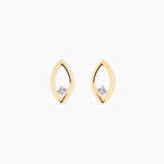 Boucles D'Oreilles Puces Orso Or Jaune Diamant - Clous d'oreilles Femme | Histoire d&rsquo;Or