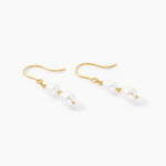 Boucles D'oreilles Pendantes Pearly Or Jaune Perle De Culture - Boucles d'oreilles pendantes Femme | Histoire d&rsquo;Or