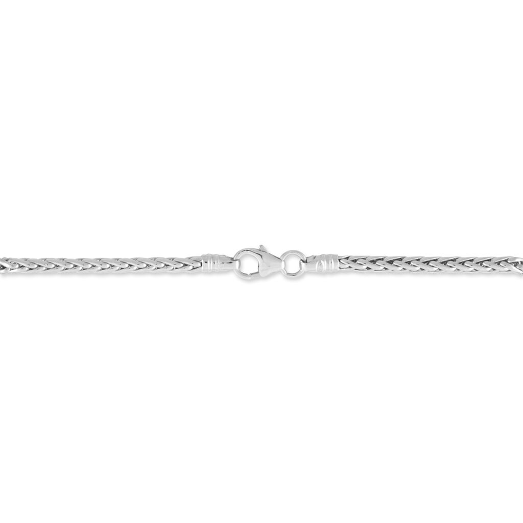 Bracelet Jany Maille Palmier Or Blanc - Bracelets cha&icirc;ne Femme | Histoire d&rsquo;Or