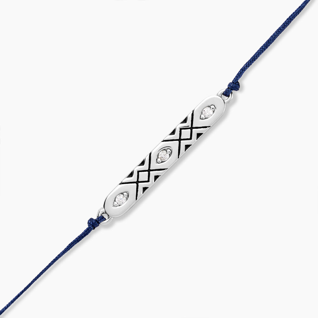 Bracelet Imogen Argent Blanc Oxyde De Zirconium - Bracelets cordon Femme | Histoire d’Or