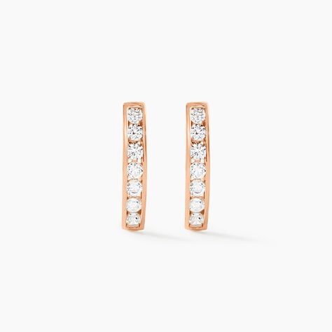 Creoles Or Rose Jacoba Oxydes - Boucles d'oreilles cr&eacute;oles Femme | Histoire d&rsquo;Or