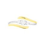 Bague Mayline Or Bicolore Diamant - Bagues avec pierre Femme | Histoire d&rsquo;Or