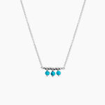 Collier Della Argent Blanc Turquoise - Colliers fantaisie Femme | Histoire d&rsquo;Or