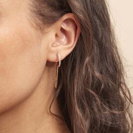 Créoles Plaqué Or Leinhard Oxydes De Zirconium - Boucles d'oreilles créoles Femme | Histoire d’Or