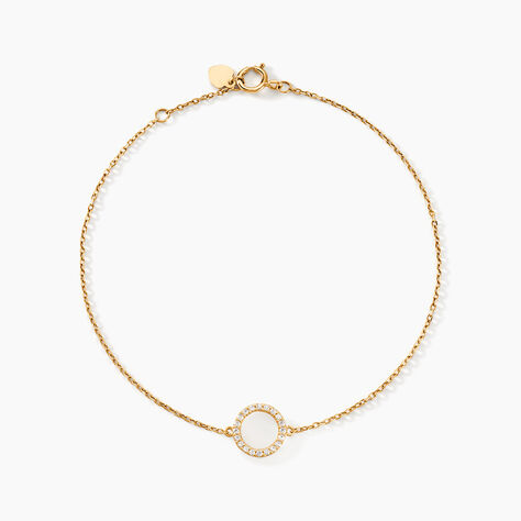 Bracelet Lim Or Jaune Oxyde De Zirconium - Bracelets Femme | Histoire d’Or