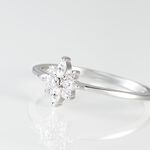 Bague Eclat Argent Blanc Oxyde De Zirconium - Bagues avec pierre Femme | Histoire d&rsquo;Or