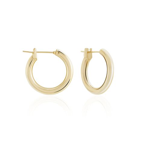 Créoles Adalie Lisse Plaqué Or Jaune - Boucles d'oreilles créoles Femme | Histoire d’Or