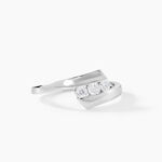 Bague Trilogie Or Blanc Diamant - Bagues avec pierre Femme | Histoire d&rsquo;Or