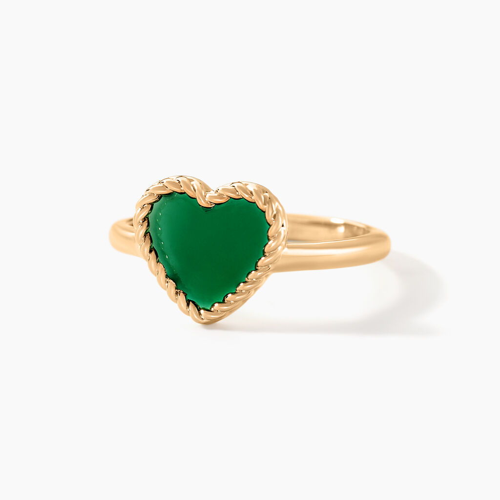 Bague Par Amour Plaque Or Jaune Agate - Bagues solitaires Femme | Histoire d’Or