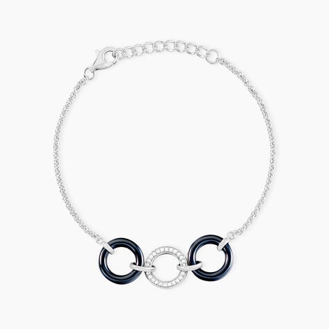 Bracelet Magalie Argent Blanc Céramique Et Oxyde De Zirconium - Bracelets Femme | Histoire d’Or