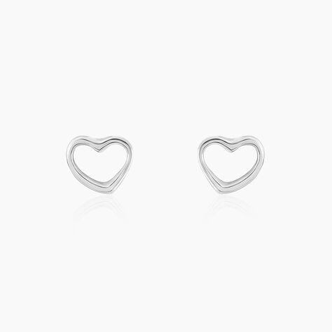 Boucles D'oreilles Puces Amerigo Argent Blanc - Boucles d'oreilles fantaisie Femme | Histoire d’Or