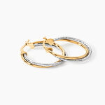 Cr&eacute;oles Maelia Or Bicolore - Boucles d'oreilles cr&eacute;oles Femme | Histoire d&rsquo;Or