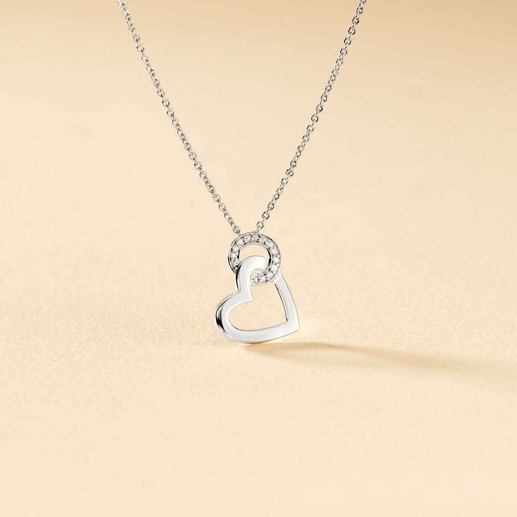 Collier Melesine Or Blanc Diamant - F&ecirc;te des m&egrave;res Femme | Histoire d&rsquo;Or