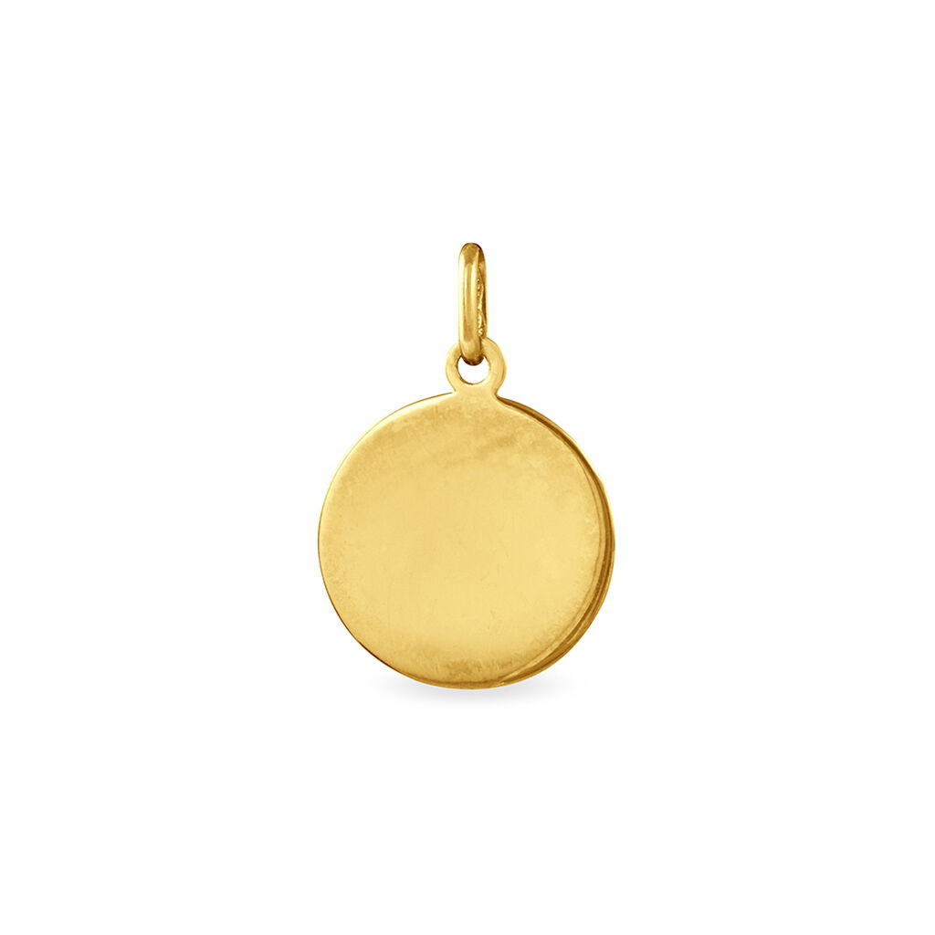 Pendentif Vierge Rond Or Jaune - Pendentifs Baptême Famille | Histoire d’Or