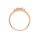 Bague Shahar Argent Rose Oxyde De Zirconium - Bagues solitaires Femme | Histoire d&rsquo;Or