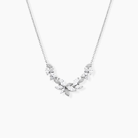 Collier Glow Up Argent Blanc Oxyde De Zirconium - Colliers Femme | Histoire d&rsquo;Or