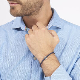 Bracelet Fabrice Acier Blanc - Bracelets cordon Homme | Histoire d’Or