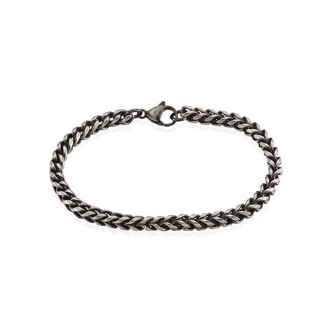 Bracelet Jasone Maille Franco Acier Gris - Bracelets Homme | Histoire d&rsquo;Or
