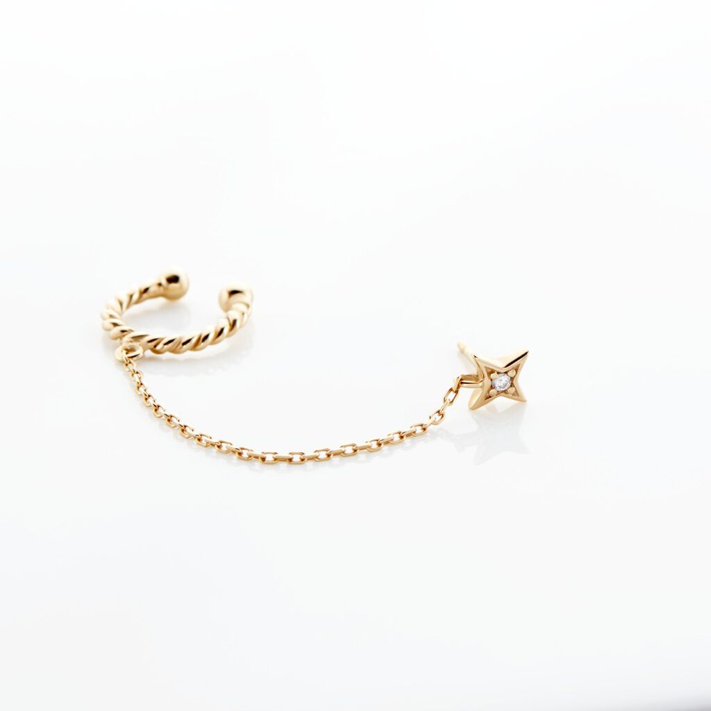 Bijou D'oreille Unitaire Plaqué Or Sweyn Oxyde De Zirconium - Boucles d'oreilles fantaisie Femme | Histoire d’Or