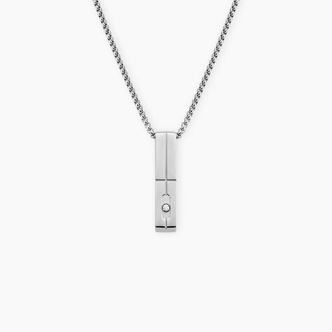 Collier Hugo Acier Blanc Oxyde De Zirconium - Sautoirs Femme | Histoire d&rsquo;Or